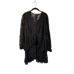 Zack curve women’s black lace tiered mini dress size 18